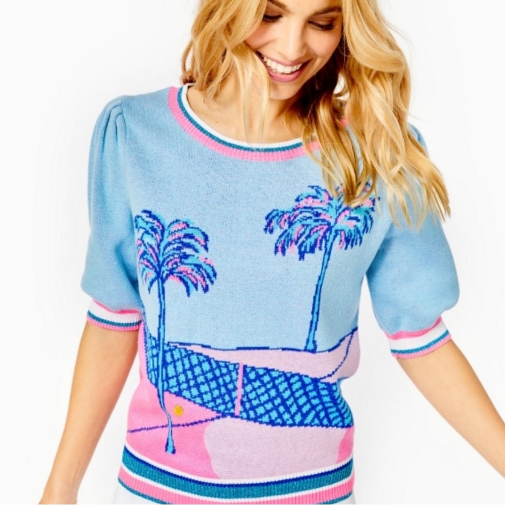 LILLY PULITZER Ravello Perfect Match Intarsia Vivie Sweater Top